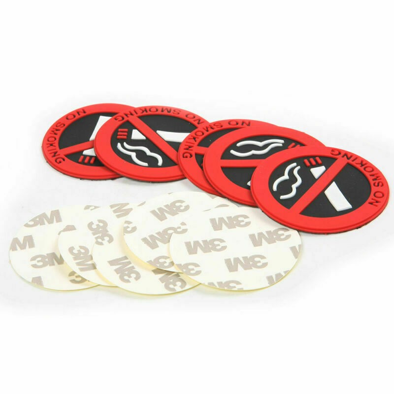 5/10Pcs Mini NO SMOKING Sign Warning Logo Rubber Stickers Car Taxi ...