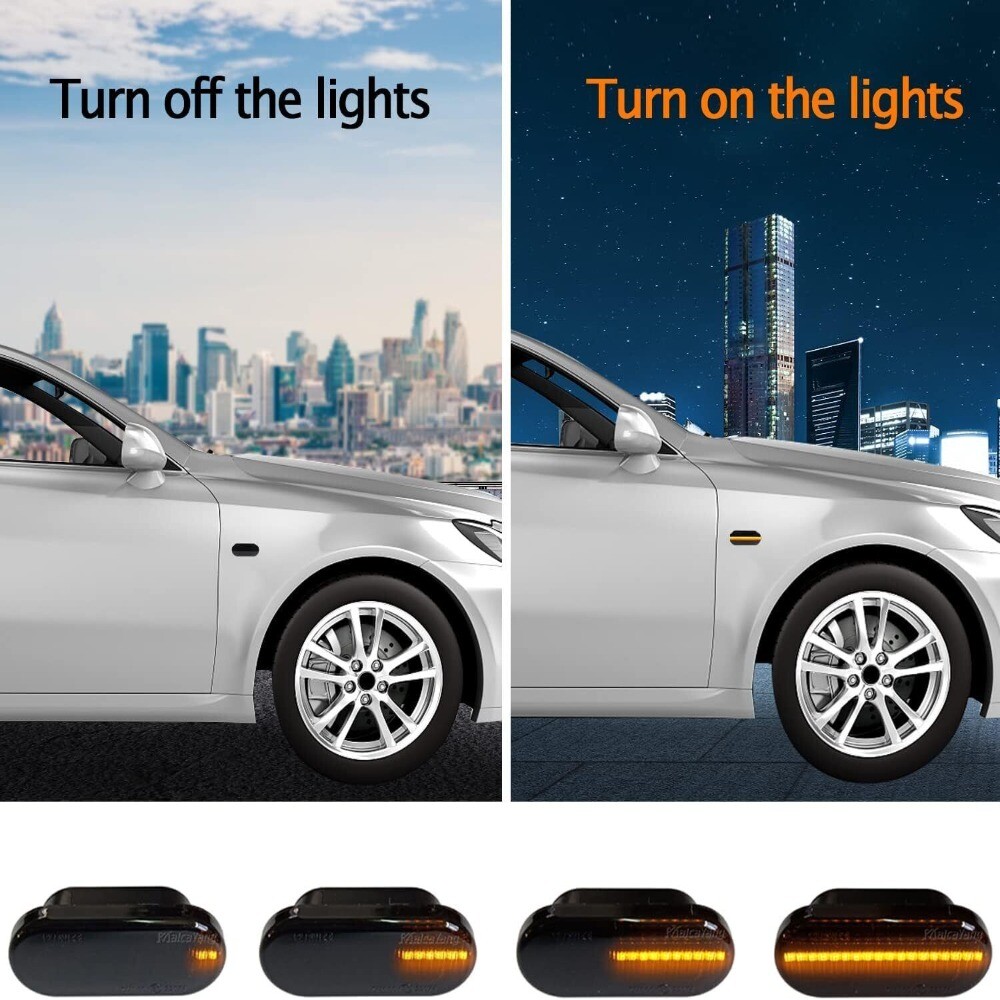 1Pair Side Marker Lamp LED Indicator Light for VW Golf MK4 Ford Passat