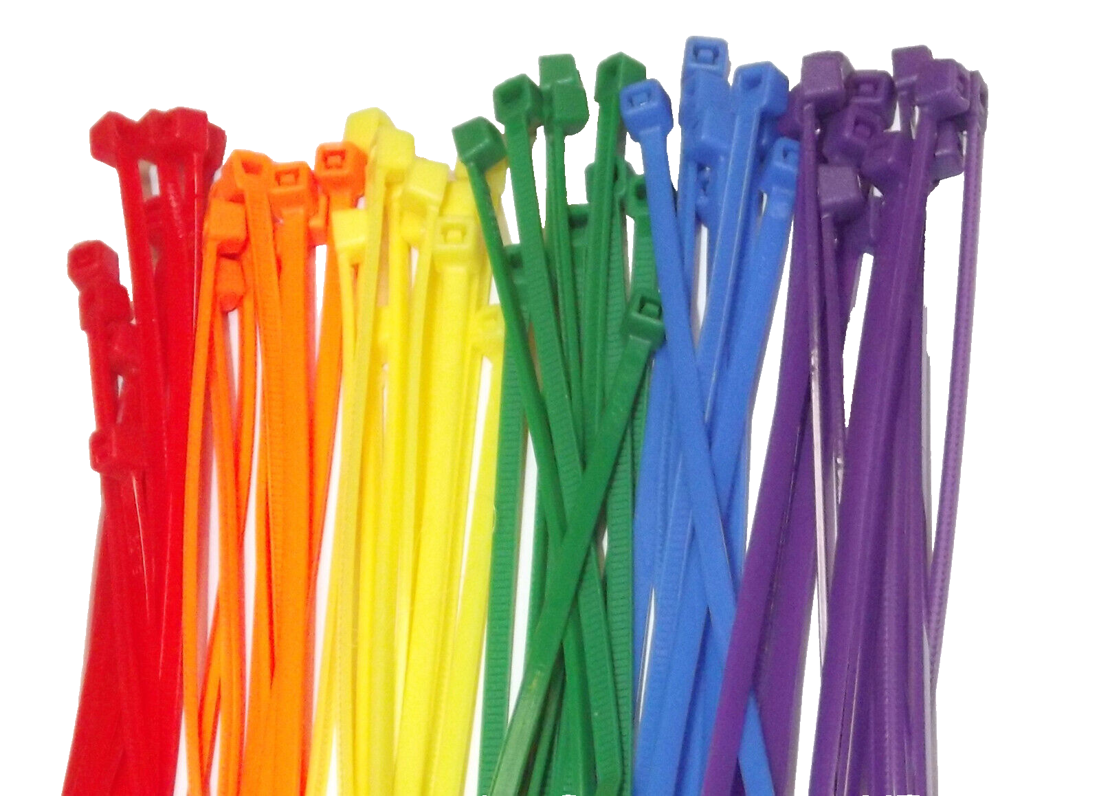 6 COLOUR PACK 100mm x 2.5mm Nylon Cable Ties / Tie Wrap (100 of each colour)