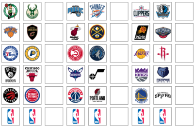 #ad 54 NBA Team Stickers Matte or Glossy Options 0.75quot; Square Free Shipping $6.78