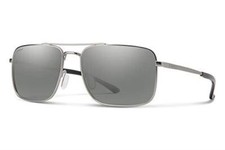 Smith Outcome Sunglasses Matte Silver/Polarized Platinum Mirror
