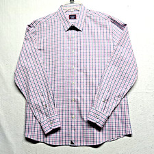 Untuckit wrinkle free button up plaid long sleeve shirt men size XL.