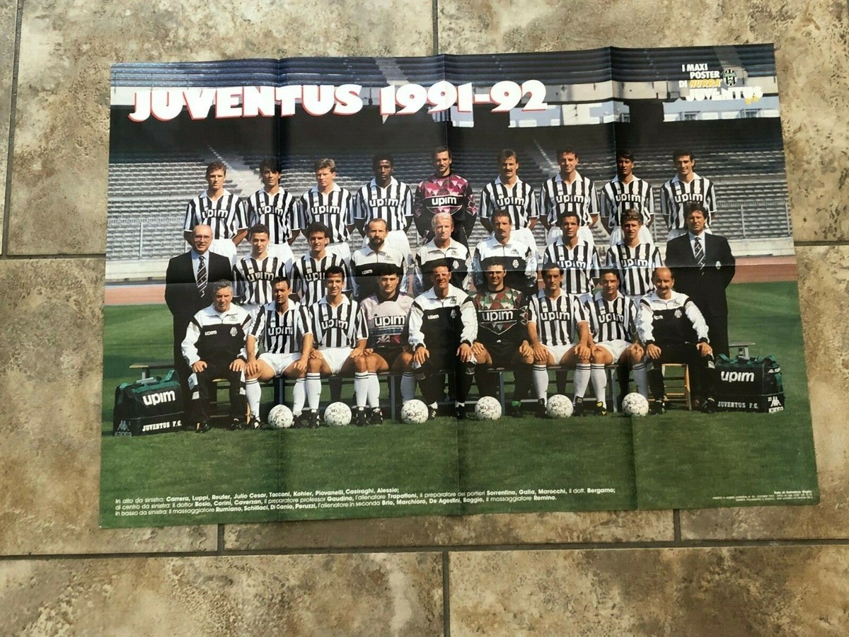 POSTER FC JUVENTUS JUVE LA SQUADRA FORMAZIONE 85 86 1986/1986 GUERIN