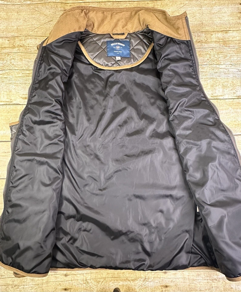 Chaleco acolchado Bills Khakis Private Stock cremallera completa verde oliva • Grande para hombre Foto 4 de 4