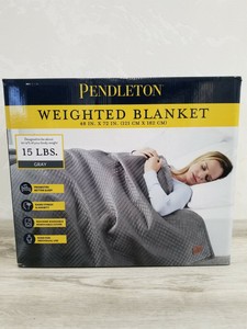 Pendleton Quilted Weighted Blanket 48" x 72" Gray 15 lbs 8889149971 | eBay