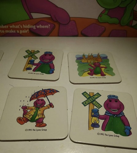 Milton Bradley Barney Memory Card Matching Game w/36 Pairs & Instructions (1993) - Picture 3 of 3
