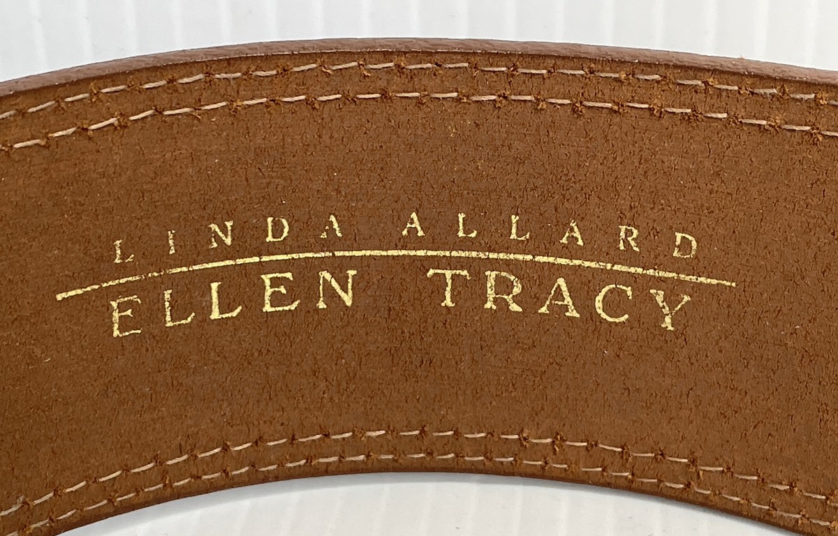 Linda Allard For Ellen Tracy size 12 genuine leather belt 