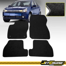 Fits 12-18 Ford Focus Black Nylon Car Floor Mats Front & Rear Carpets Liner 4Pcs
