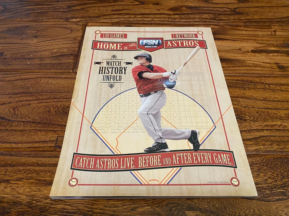 April 2007 Houston Astros Game Program Stadium Only Carlos Lee El Caballo Biggio - Image 3 of 3