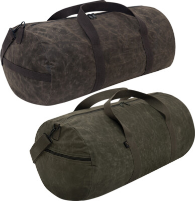 Waxed Canvas Shoulder Duffle Bag Water Resistant Large Carry Bag