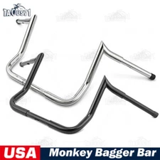 Rise 10" 12" 14" Meathook Ape Hanger Bar Handlebar For Touring Electra Glide 86+