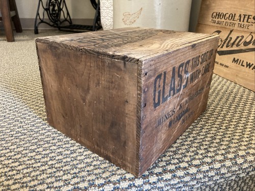 Vintage Wooden Crate Sanford’s Ink Box New York Chicago Jones & Kroeger Winona - Picture 14 of 21