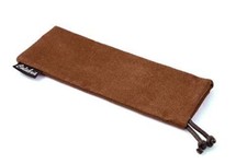 Chamois Drawsting Eyeglass Case in Brown C-347