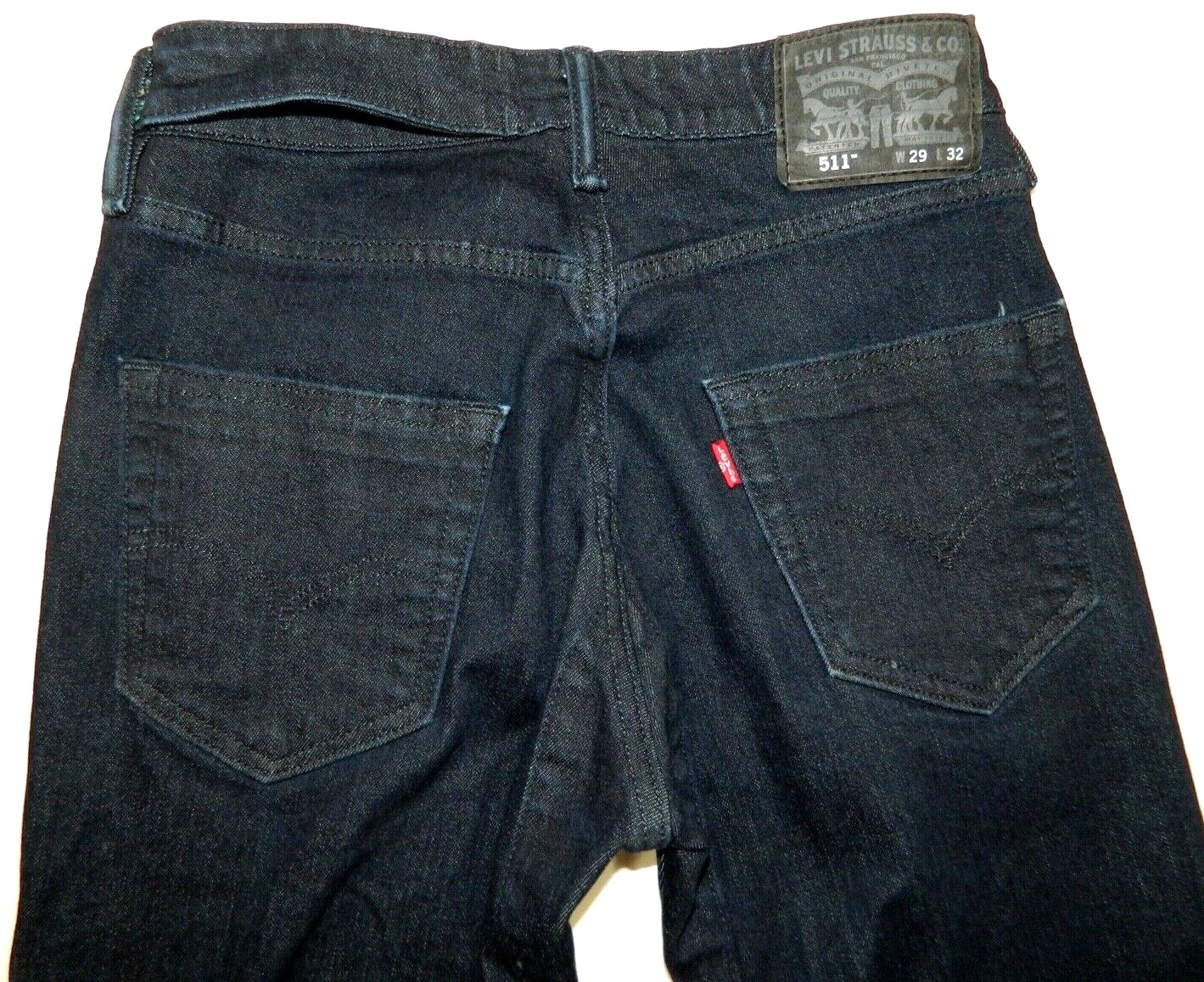 Levi's 511 Commuter Dark Stretch Denim Blue Jeans mea… Gem