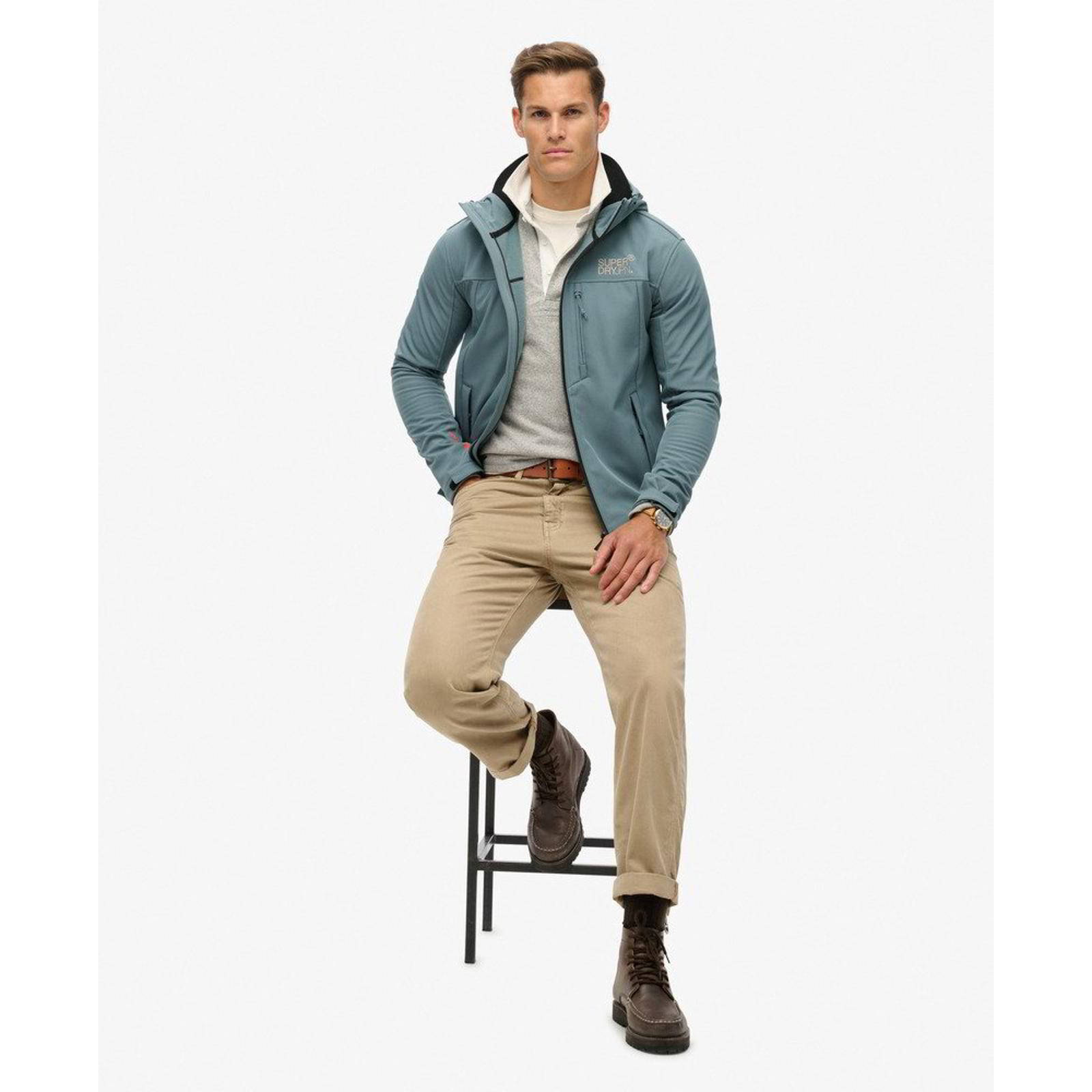 Superdry Hooded Soft Shell Trekker Jacket Stormy Blue image 6