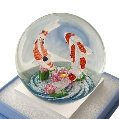 Koi Fish (Carp Fish) Snow Globe by CoolSnowGlobes - Garden Pond