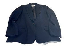 Pendleton Women s Navy 12 Blazer One Button Virgin Wool