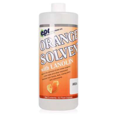 EPR Orange Solvent, 32 oz. Bottle with Lanolin - Removes Zinc Oxide-Eugenol