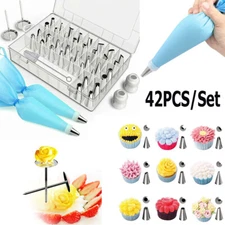 42PCS Cake Decorating Tools Kit Cupcake Piping Tips Pastry Icing Bags Nozzles US