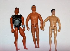 MAX STEEL 3 ACTION FIGURES MATTEL 98 HASBRO 2 G.I.JOE 92 & 96 MALE DOLL ACTION