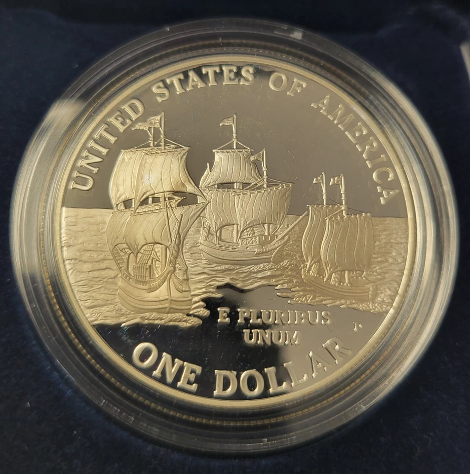 1607-2007 Jamestown 400th Anniversary Proof And Uncirculated Silver Dollars. - Image 3 of 3