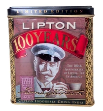 Lipton Tea 100 Year Limited Edition 1990 Vintage Collectible Tin England