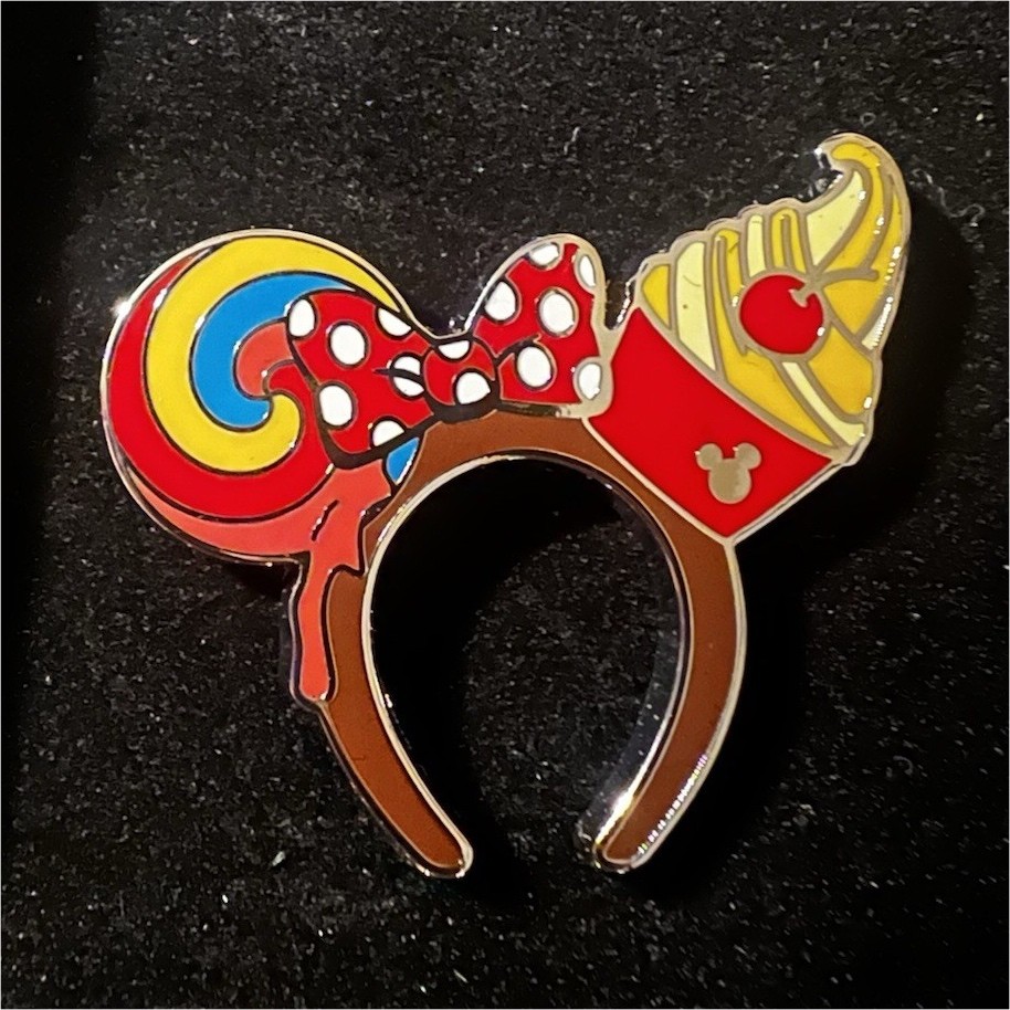Disney Minnie Mouse Ear Hat Ears Lollipop Ice Cream Single Pin Collectible