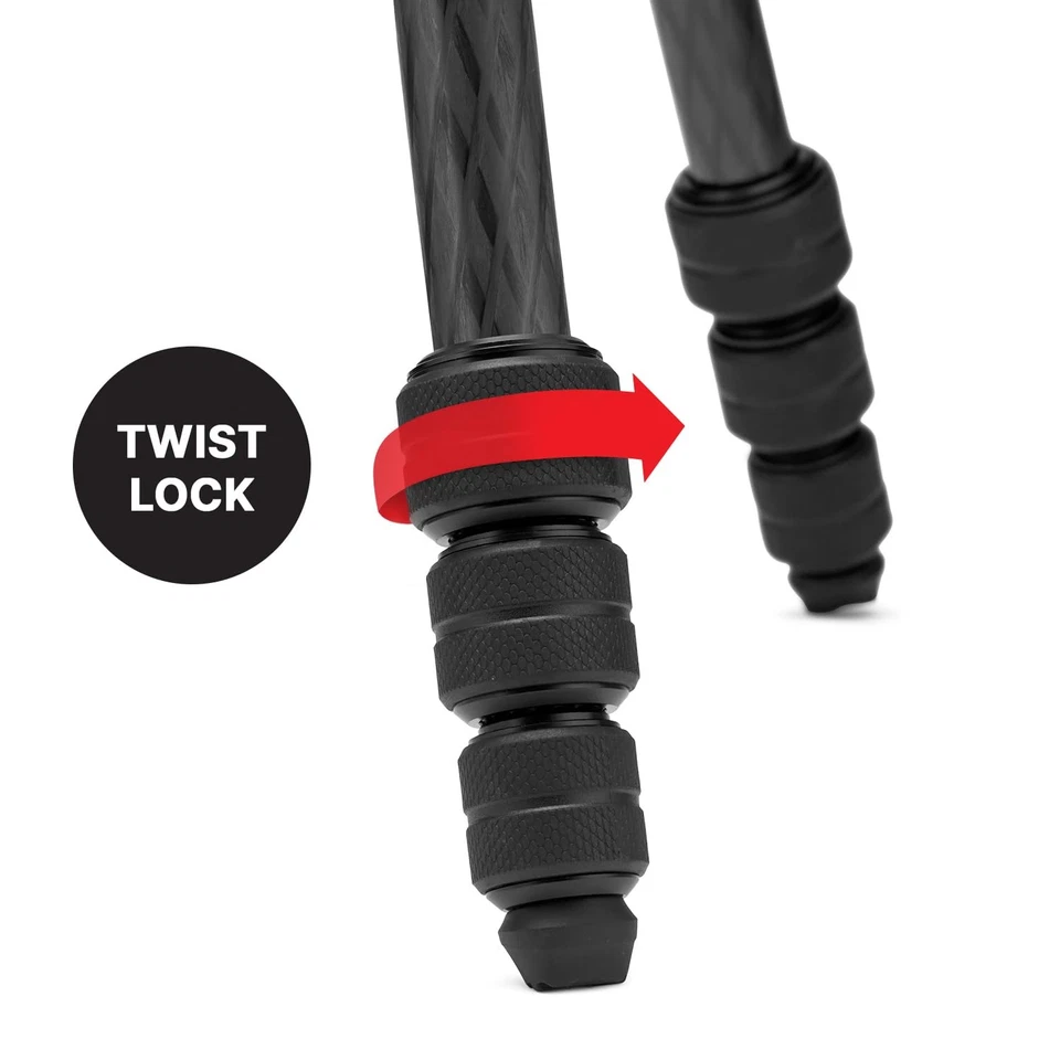 Manfrotto Befree GT PRO 3-Way, Professional Travel Tripod Kit, 3-Way Fluid Head - Image 3 of 4