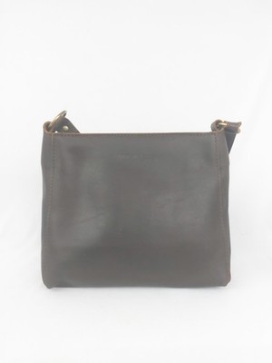 Portland Leather Goods Classic Triangle Shoulder Bag, Dark Brown (Grizzly?)