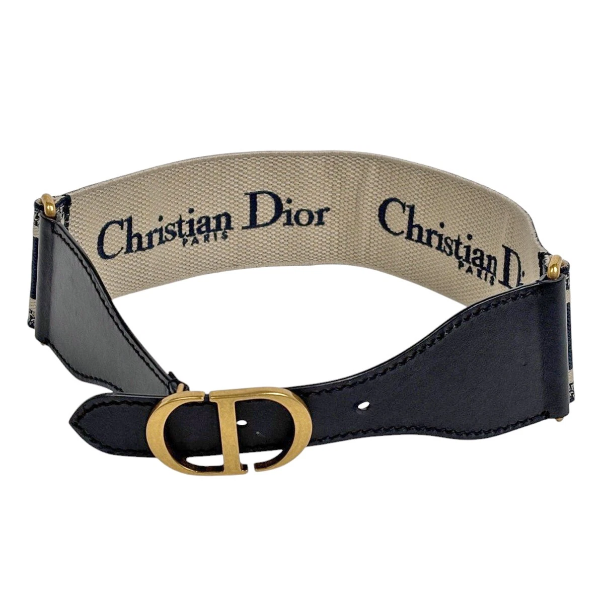 85CM - Christian Dior Women\'s Canvas Rollercoaster Buckle Dior Alyx 25MM CD Logo Rollercoaster Black Nylon Belt – THE  main image 2