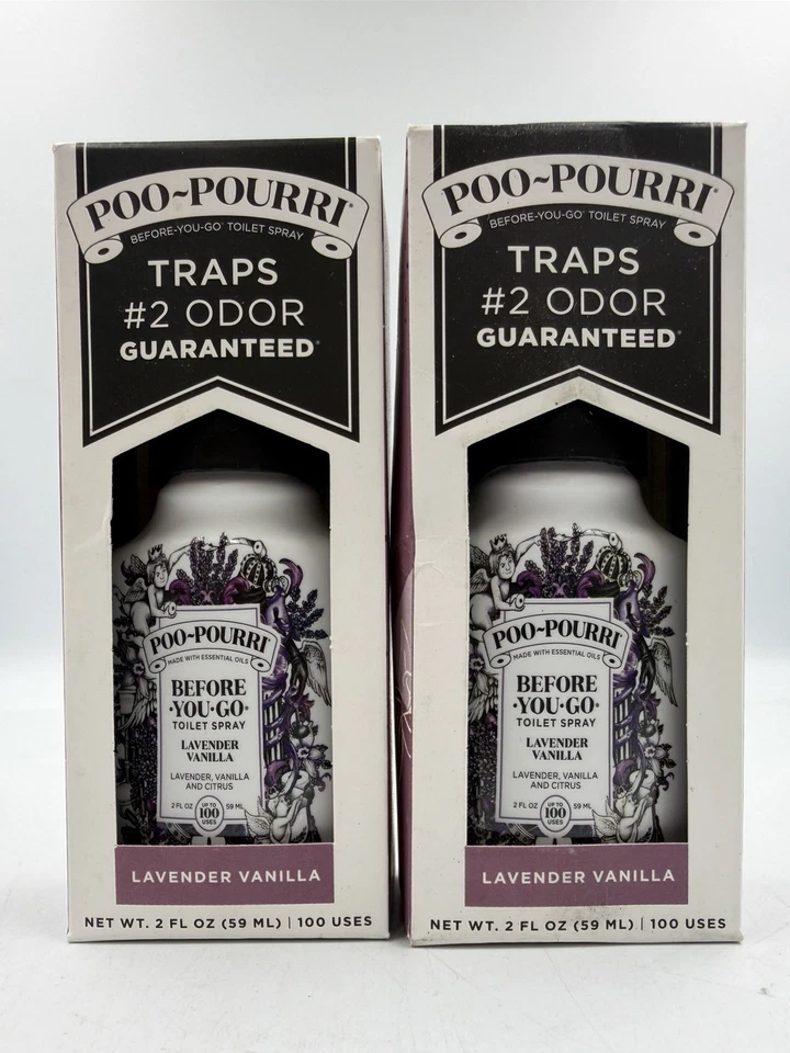 POO-POURRI Poo Pourri Before-You-go Toilet Spray Lavender Vanilla Scent 2 oz. ( 2 pack)