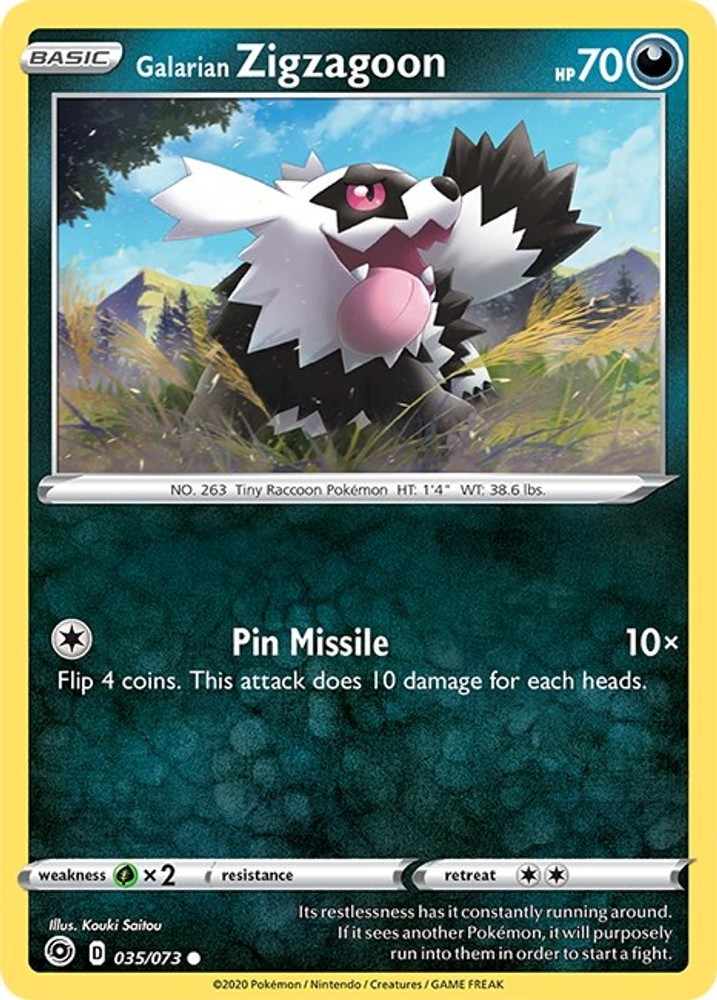 Galarian Zigzagoon CHP 35/73 Common NM