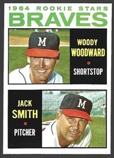 1964 Topps #378 Braves Rookie Stars (Woody Woodward) - NR MT+ - NO CREASES