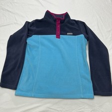 Columbia Youth Girls' Large 1/4 Snap Fleece Pullover Blue