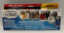 NOS Testors 9146XT Enamel Paint Set 9 Bottles Brush Unopened Sealed
