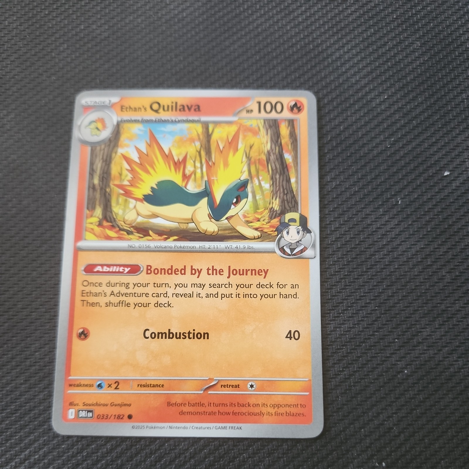Ethan's QUILAVA Common Pokémon Stage 1 #33/182 Destined Rivals Regular NON HOLO