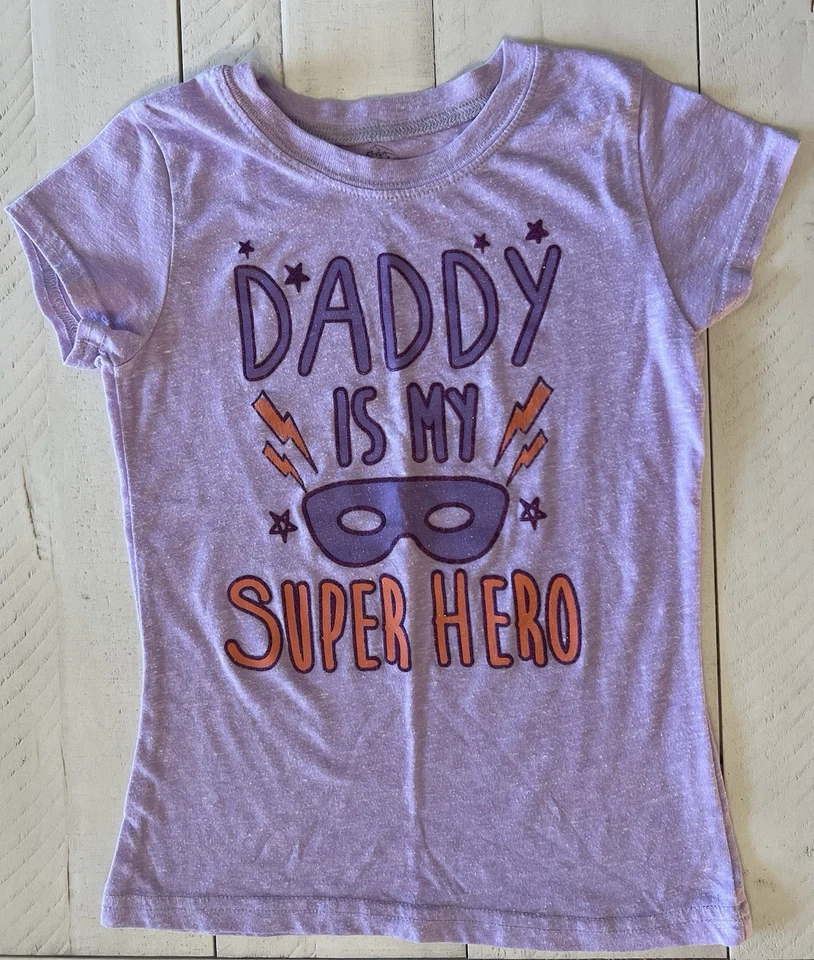 6pk Girls Sz 7/8 Animal/BFF/Flowers/Hero Shirts, Shorts, Pants Pink Blue Purple - Image 4 of 4