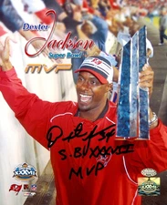 Dexter Jackson Signed 8x10 Photo Tampa Bay Buccaneers "SB XXXVII MVP" MCS Holo
