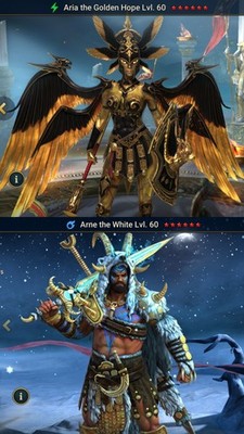 RaidShadowLegends/AllStarters(NEW)/Mythical Arn/ Aria /56k 