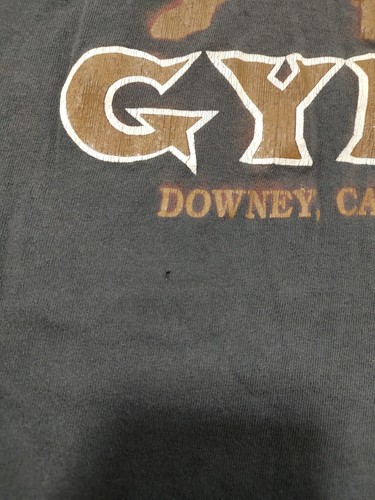 Vintage YMCA Gym California Tank Top Black Measured M Graphic USA Single Stitch - Picture 3 of 11