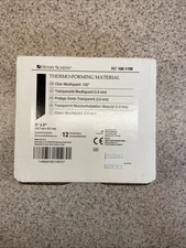 Henry Schein Mouthguard Material Laminate Clear Sheets 5" x 5" .150" 7000816 NIB