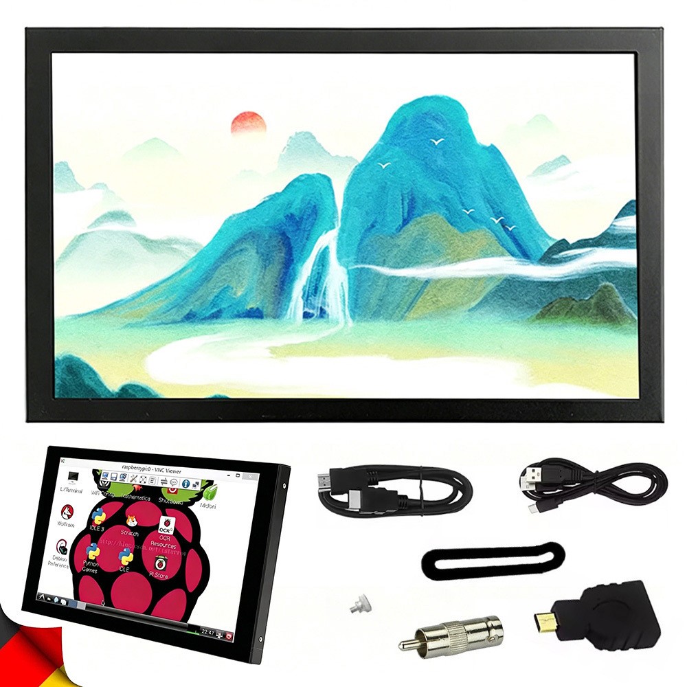 Monitor HDMI VGA 7 pollici schermo display gaming PC per monitor Raspberry Pi HD foto 3