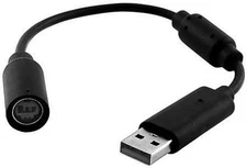Black Audio USB Breakaway PC Cable Cord Adapter Converter for 360 Controller... 