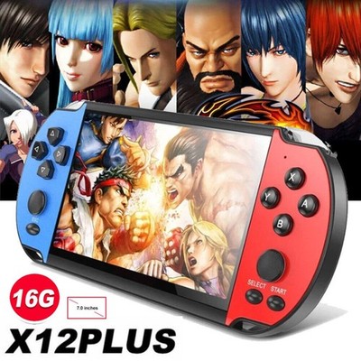 X12 Plus Handheld Spielkonsole 3000 Spiele 7'' Kinder Video Retro Game Consoles
