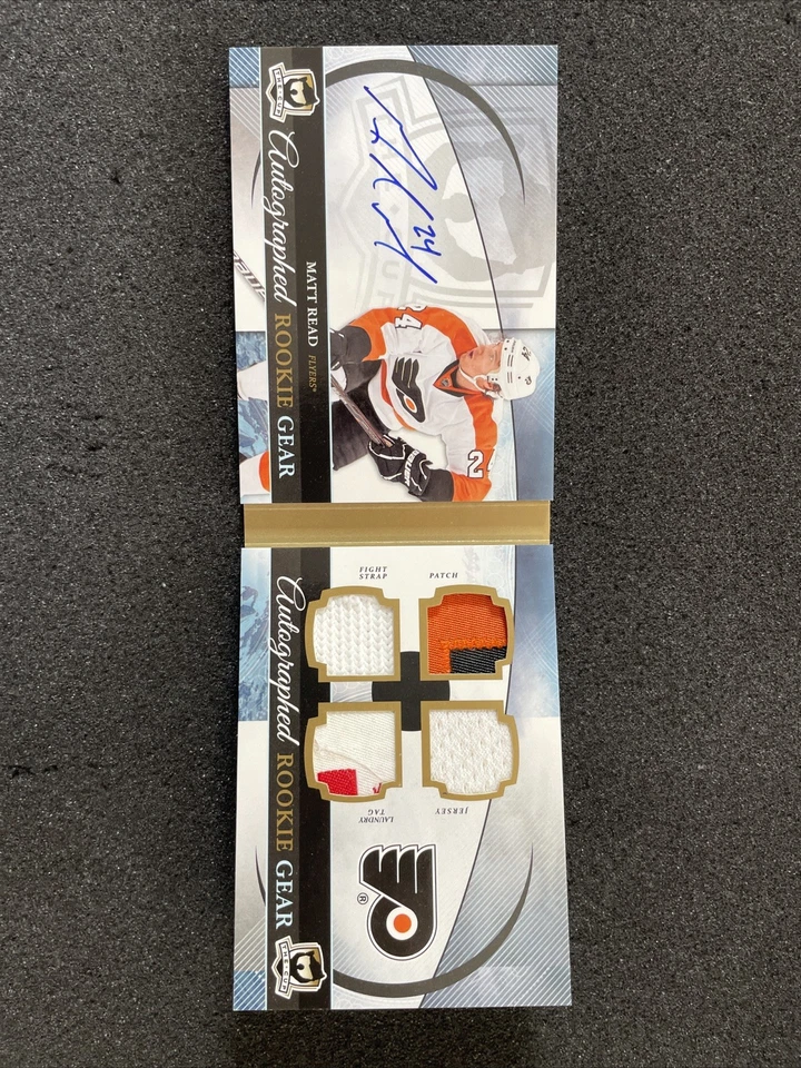 🏒 MATT READ 2011-12 The Cup Rookie Gear Booklet 4 Patch Auto SP */25 Flyers💥 - Image 2 of 4