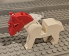 Lego MINIFIGURE- Castle/Knights Kingdom  White Horse W Red Mask Lot31 — photo 3