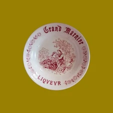 Grand Marnier French Vtg Trinket Dish Jewelry With Romantic Scene