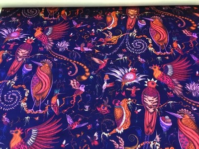 CLARKE & CLARKE/EMMA SHIPLEY STOFF ''QUETZAL VELVET'' 2M VIOLETT SAMT