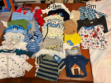 OshKosh B'gosh Carter's Gerber Baby Boy Mixed Clothing Lot Cotton 6M/ 6-9/9