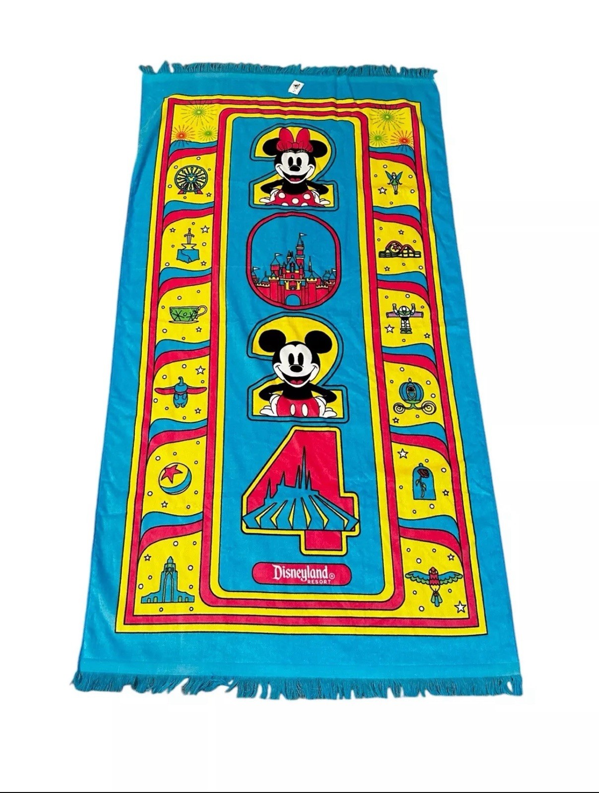 2024 Disneyland Mickey & Minnie Mouse Oversized Beach Towel NWT